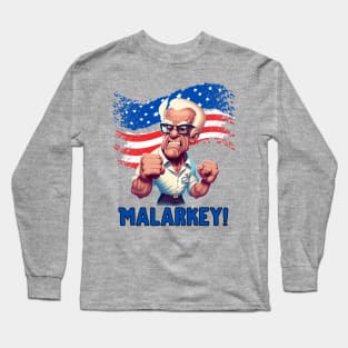 Comic book Angry Biden Malarkey Long Sleeve T-Shirt